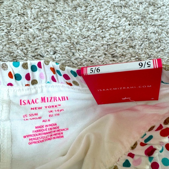 Girls Isaac Mizrahi Polka dot skirt. New. Size 5/6 - Picture 3 of 3